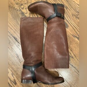 Lanvin Brown Leather Harness Boots Made in Italy EU 38.5 US 8 8.5